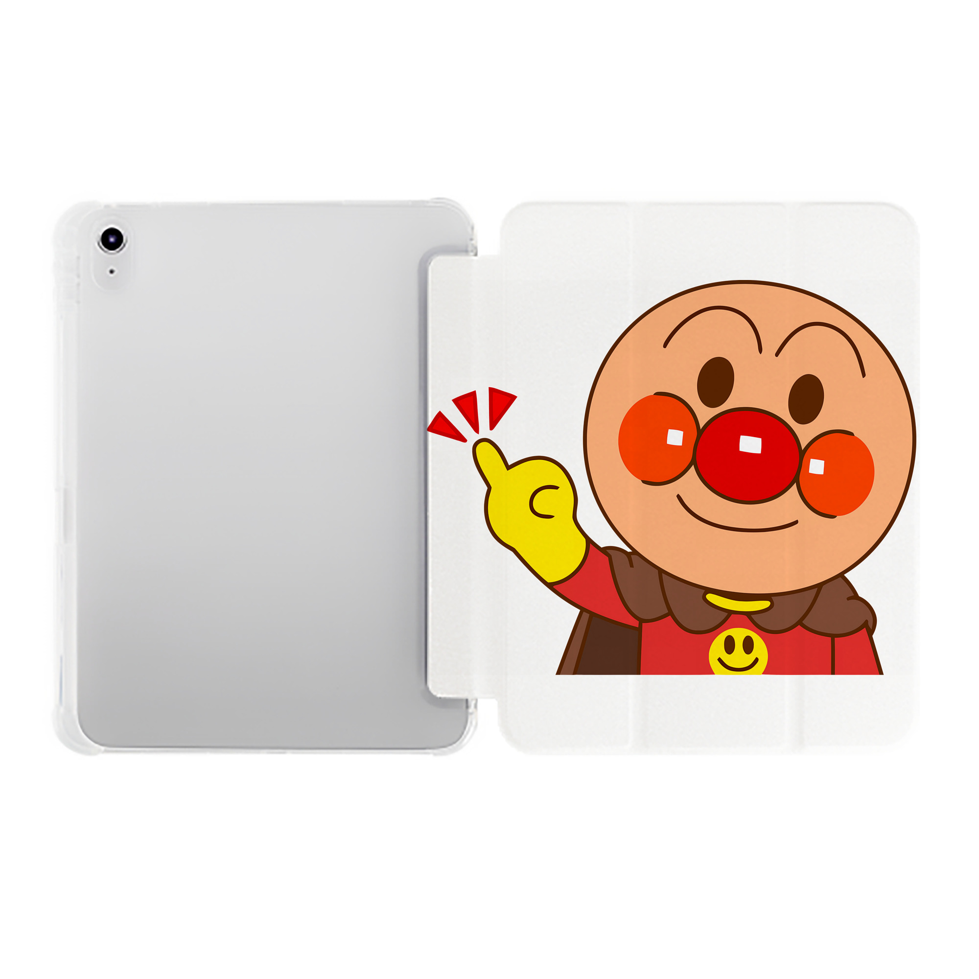 （画像用） アンパンマン Anpanman IPad ケース ペン収納付き 三つ折りスタンド PUレザー×シリコン 対応機種9.5/10.5/10.9インチ